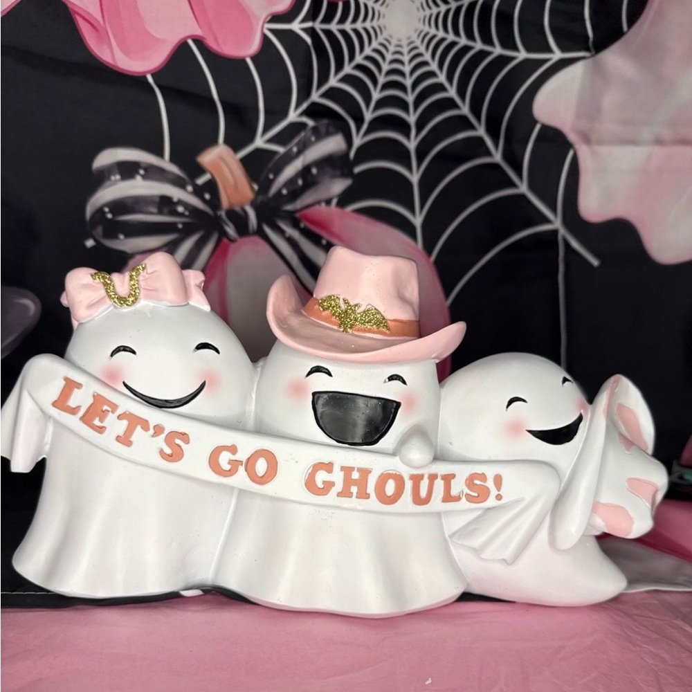 Let’s Go Ghouls 3 ghost Halloween decor